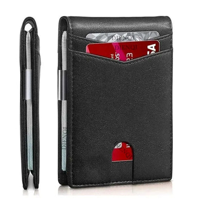 DIENQI Rfid Credit Card Holder Wallets Men Money Bag Purse Slim Thin Wallet for Men Small Short Purse Male Black Vallet Billfold