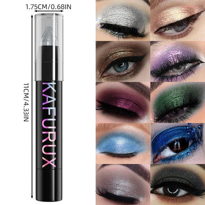19 color 1pcs Smoky Dark Green Eyeshadow Pen Stick Waterproof  Metallic Glitter Eye Shadow Highlighter Pencil Makeup Tool Cosmet