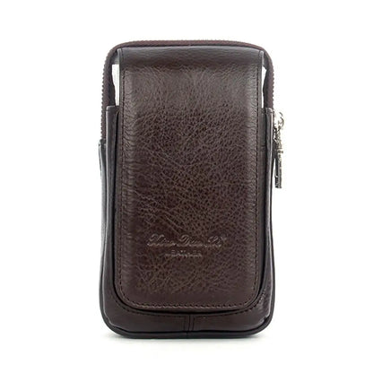 High Quality Men Genuine Leather Waist Pack Bag Coin Cigarette Purse Pocket Pouch Belt Bum Cell/Mobile Phone Case Fanny...