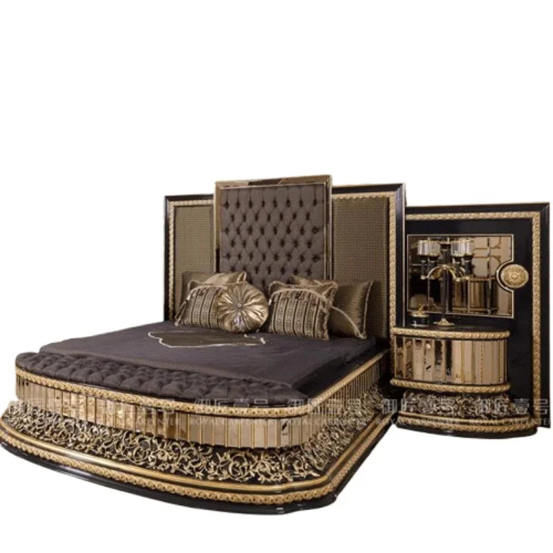 Apartment Solid Wood Bed Double Nordic Modern Princess European Bed Confortable High Quality Wedding Muebles Bedroom Furniture