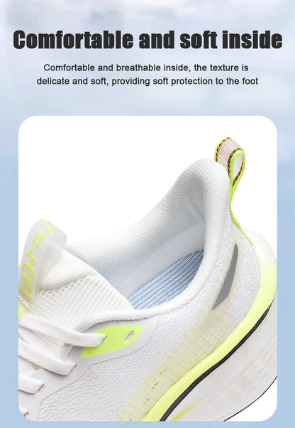 Fashion men's and women's sports running shoes casual breathable mesh surface carbon plate support wear-resistant rubber outsole