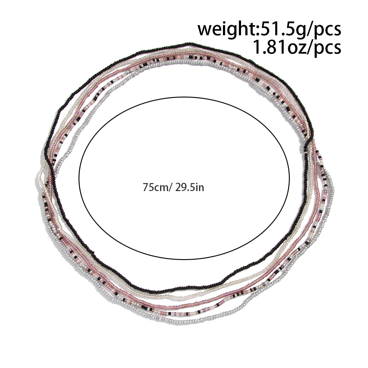 Ingemark 5Pcs/Set Boho Seed Beads Wait Chain for Women Summer Beach Bikini Belly Belt 2025 New Fashion Festival Body...