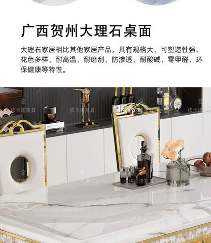 Kitchen Marble Dining Table Restaurant Side Chairs Living Room Study Dining Table Writing Office Muebles Commercial Furniture - Kimlud