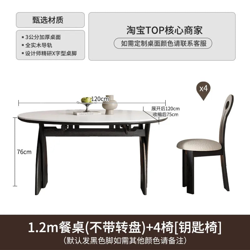 Nordic Center Dining Table Mobile Marble Extendable Luxury Dining Table Reception Round Mesas De Comedor Living Room Furniture