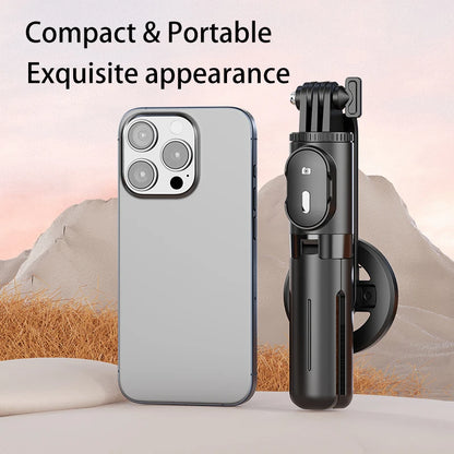 P08Y Pro (MagSafe) Mini Magnetic Selfie Stick Bluetooth Remote Tripod Stabilizer with Remote Control for Smart Phones