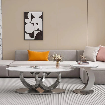 Unique Standing Coffee Table Aesthetic Round Industrial Luxury Coffee Table Modern Simple Mesa Auxiliar Postmodern Furniture