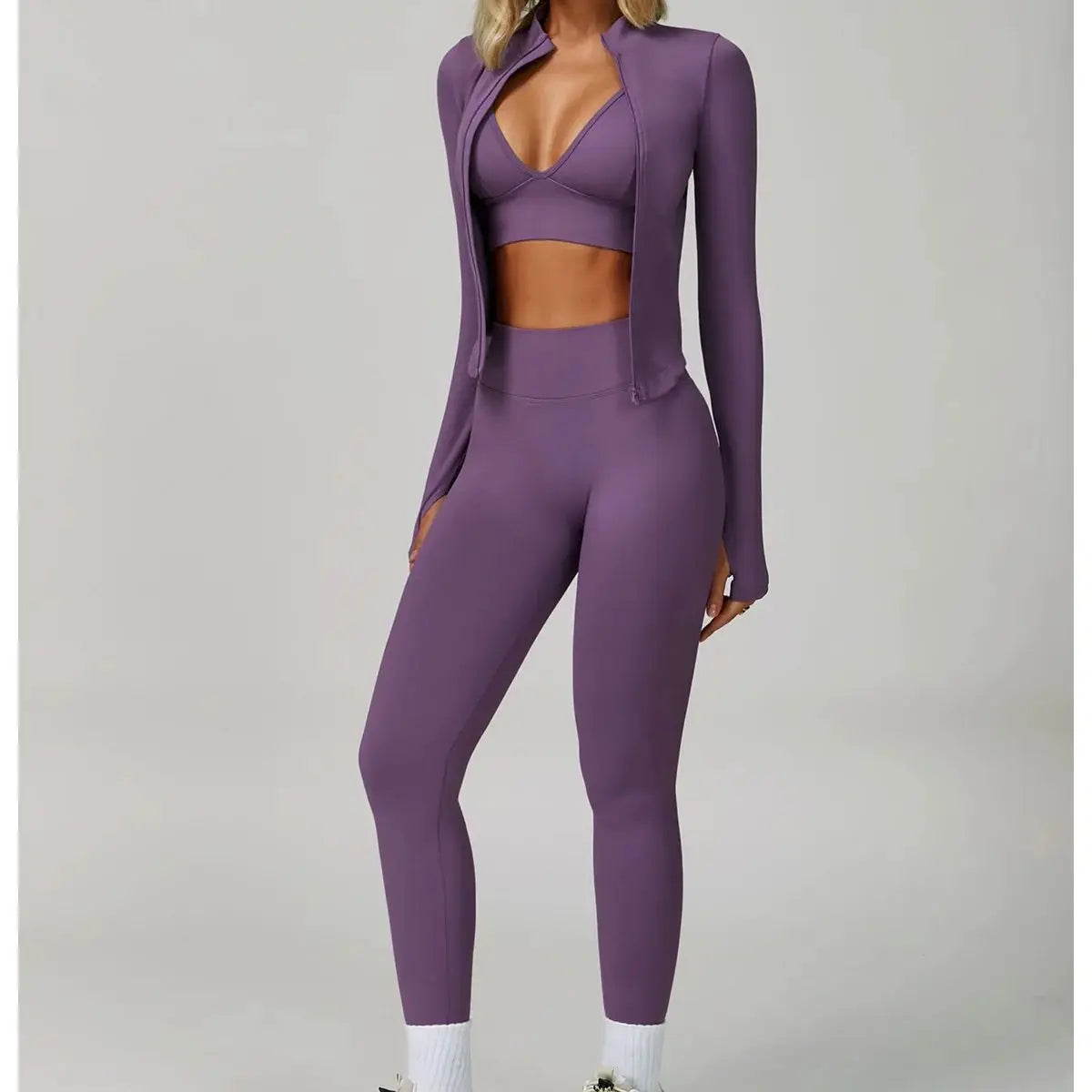 2/3PCS Seamless Sport Yoga Set Women's Breathable High Waist Fitness Sportwear Women Sports underwear Set Gym Workout Clothes - Kimlud