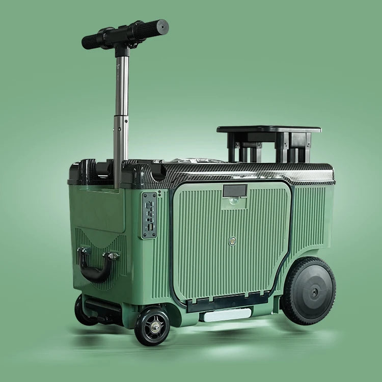2026 4-Wheel Smart Ride-On Suitcase for Elderly/Kids - 8km/h, 150kg Load, Cabin-Friendly (3C Certified Battery) - Saudi Approved - Kimlud