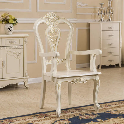 European Light Luxury Chairs Simple Solid Wood Party Unusual Adult Restaurant Chairs Design Comfy Lounge Stoel Home Furniture - Kimlud