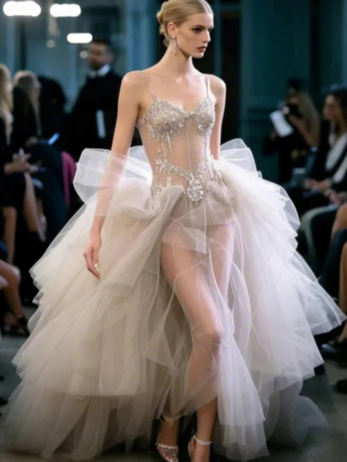 Sexy Beach Boho Wedding Dress Fashion Bridal Gown Tulle Wedding Dresses Sweetheart Neck Sequin Sweep Train 2025 Free Customized