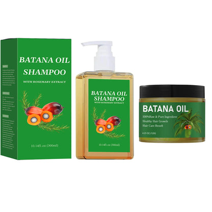 Batana Oil Shampoo & Conditioner Set Hair Strengthens Anti Loss Restore Damaged Cleansing Dandruff Control Hair Growth...