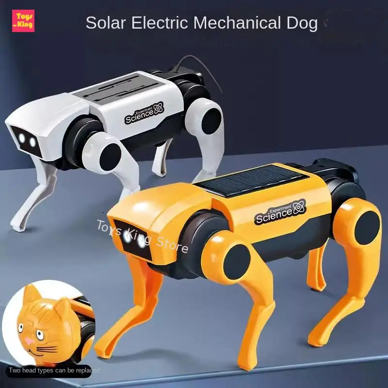 Science Teaching Assembling Set Powered Learning Model Walking Animal Kids Education Toys DIY Solar Robot Dog Mechanical Cat Toy