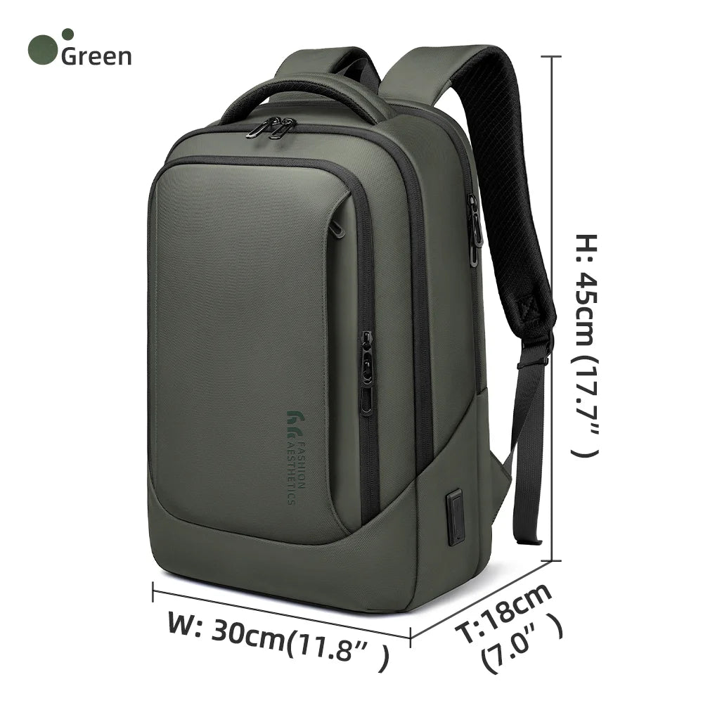 HK Men's Designer Laptop Bag Waterproof School Bags for College Boys Male Business Sports Travel Backpack Men With USB Charging