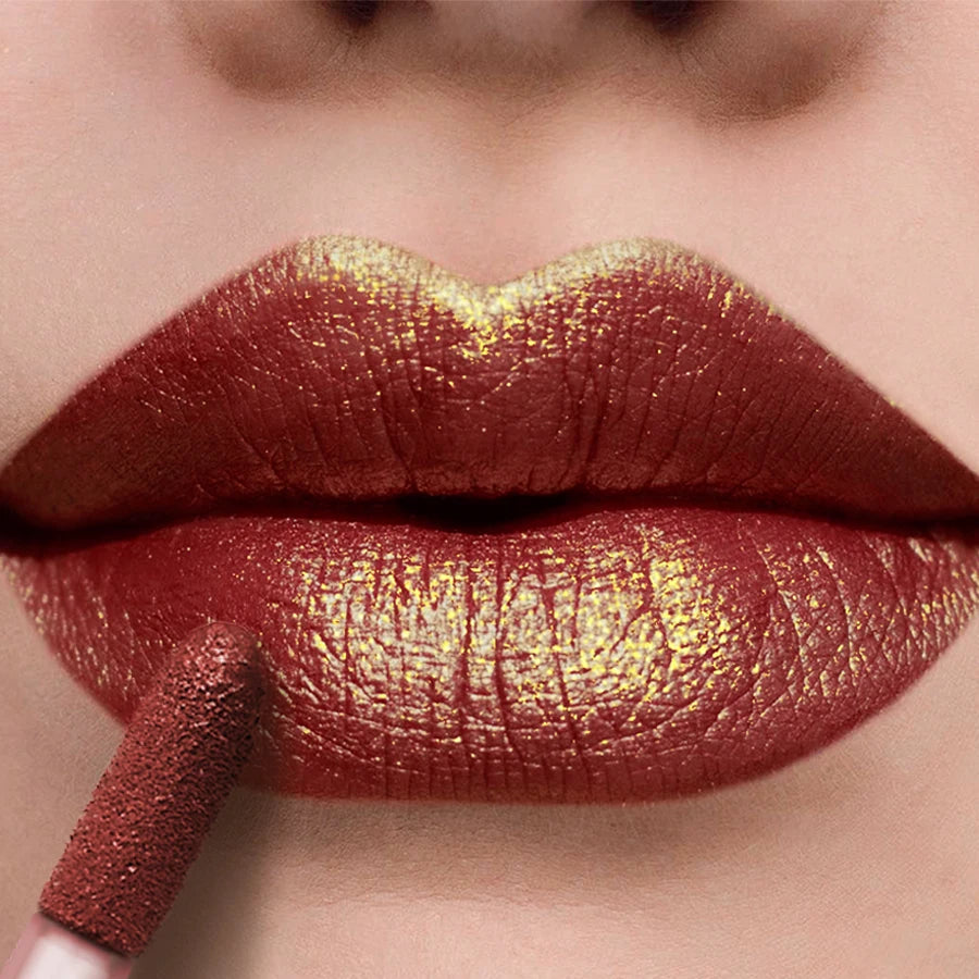 1PC Glitter Metallic 14 Colors Lip Glaze Shiny Long Lasting Lip Gloss Liquid Lipstick Korean Makeup Lip Oil Lip Tint...