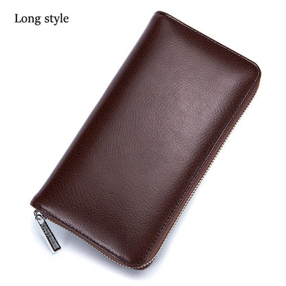 Women Wallets Long Genuine Leather Purses RFID Anti Theft Money Bag For Women Phone Purse Large Capacity Card Holders Carteras