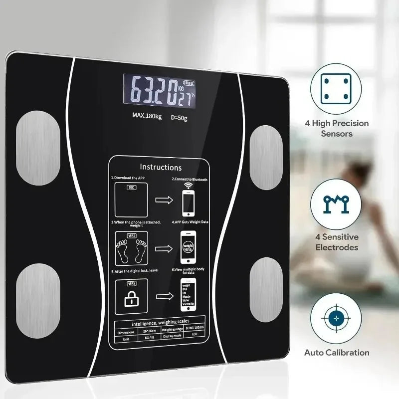 Body fat scale Smart and precise household fat scale Bluetooth weight loss special scale Human body small electronic scale - Kimlud