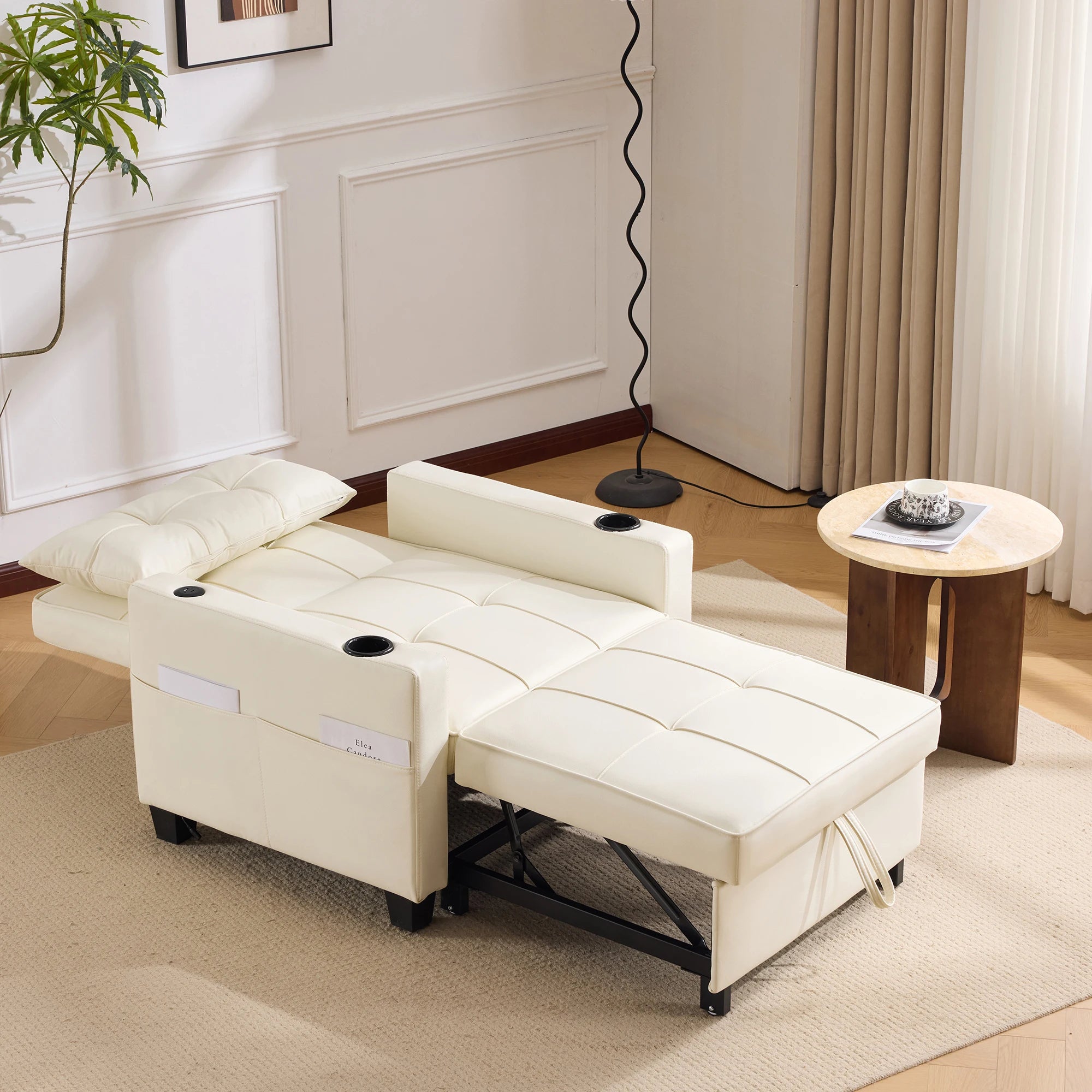 HOUSE SPOLE with Cup Holder & USB,Relax armchair Loung armchair with USB & Pillow - Kimlud