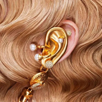 Vintage Exaggerated Irregular Alloy Dangle Earrings for Women Jewelry Baroque Style Party Show Statement Earrings Accessories