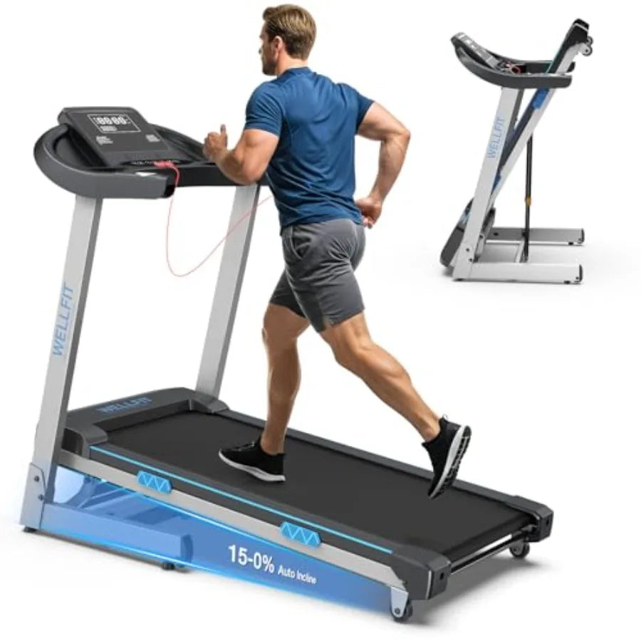Auto Incline Folding Treadmill 10 Incline Desk Walking Pad with Handlebar 400 lbs Heavy-Duty Ccity Space-Saving Quiet Under-Des - Kimlud