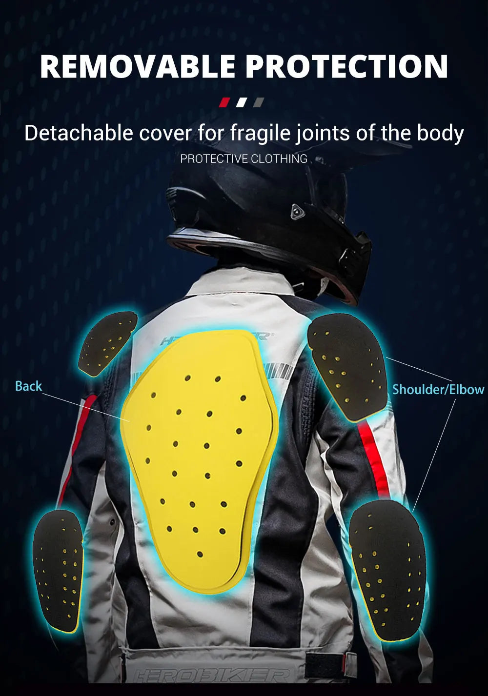 HEROBIKER Waterproof Motorcycle Jacket Man Racing Jacket Wearable Motorcycle Pants Moto Clothing With EVA Protection