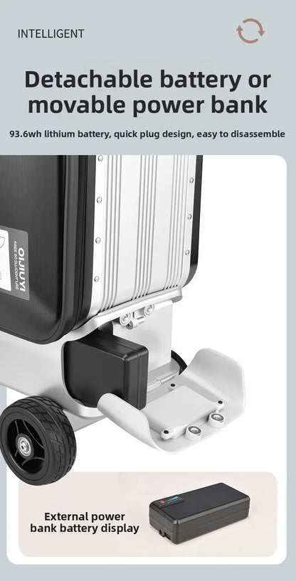 Electric Suitcase Scooter Can Ride 20 Inches Front Open Cover Boarding Password Suitcase Multi-function Pull | Kimlud...