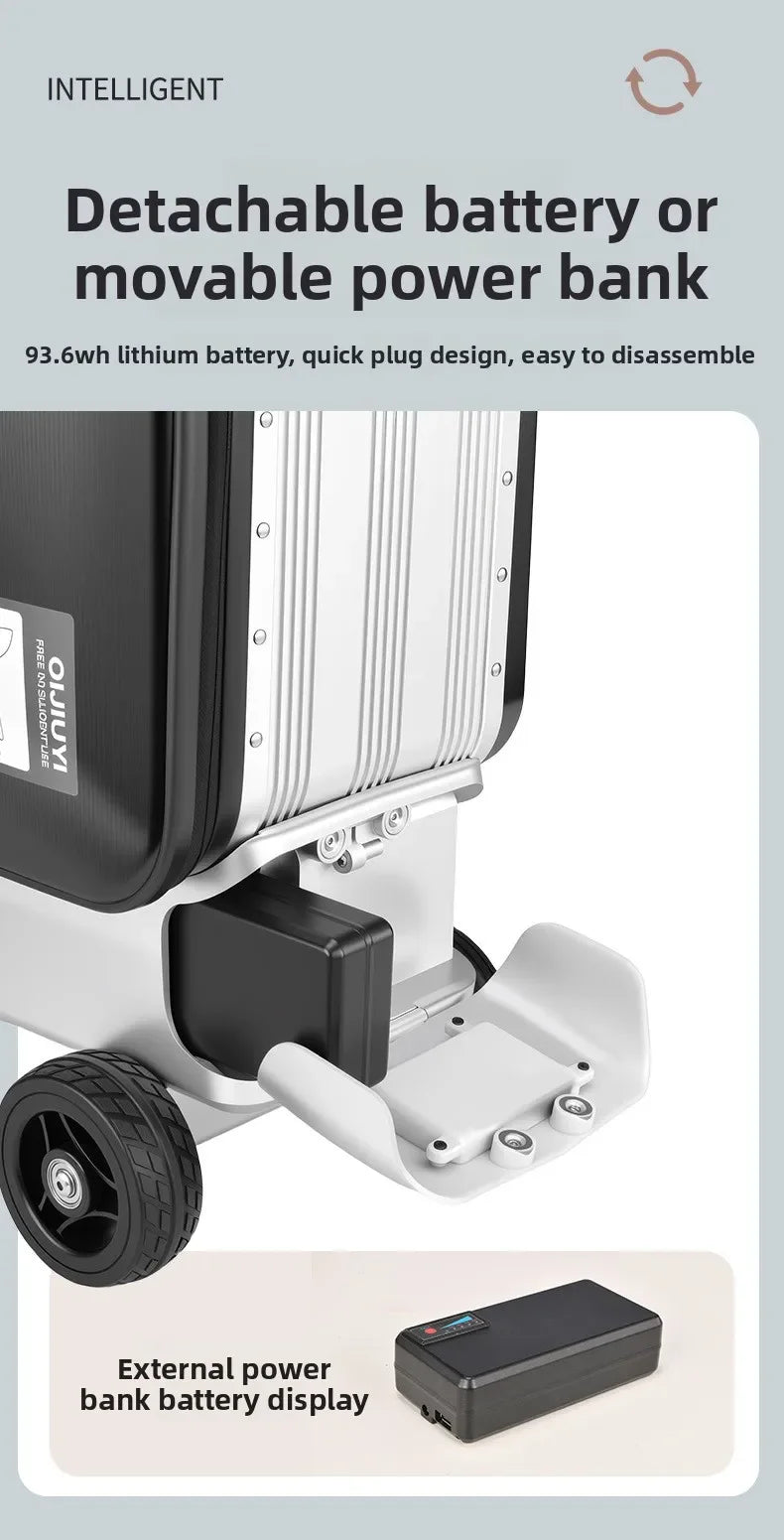 Electric Suitcase Scooter Can Ride 20 Inches Front Open Cover Boarding Password Suitcase Multi-function Pull | Kimlud...