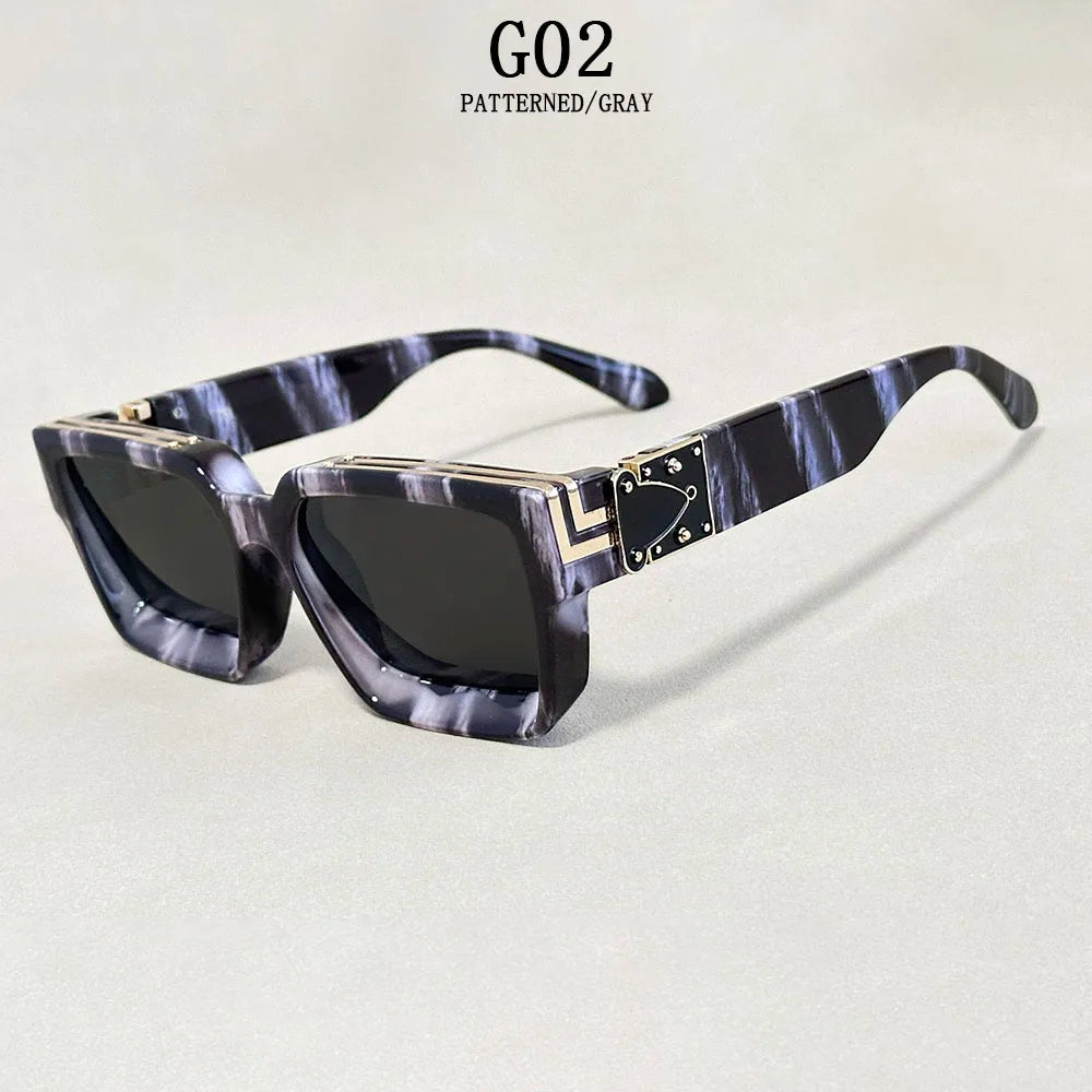 Senior Square Sunglass Men Vintage Millionaire Sunglasses Women Silver Retro Fashion Glasses Dropshipping Gafas De Sol Hombre