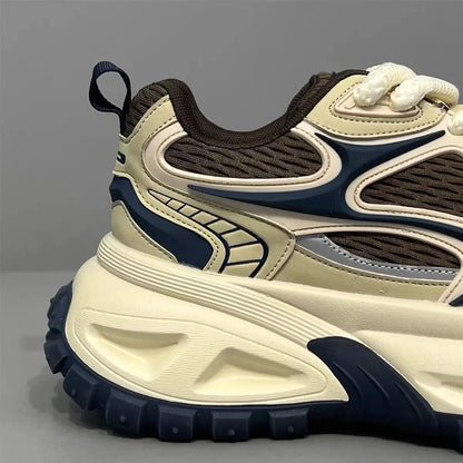 Casual Style Breathable Sporty Men's Shoes Thick Bottom Versatile High-End Lightweight Fashionable Dad Shoes Comfortable Wear - Kimlud