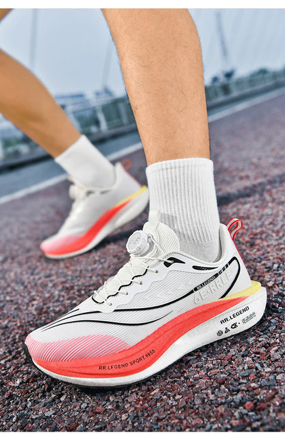 Professional Sports Running Shoes For Men Marathon Air Cushion Carbon Plate Double-layer Mesh Women Athletic Racing Sneakers - Kimlud