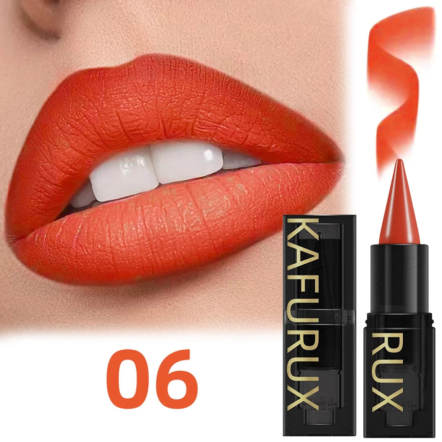 15 Colors Lipstick Waterproof Sexy Red Matte Contour Tint Lipstic Pen Long-lasting Lipliner Pen Non-stick Cup Lip Makeup for Wom