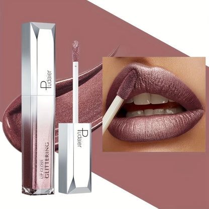 Sparkling Metallic Lip Gloss, Waterproof & Long-Lasting, Matte Lipstick Set, Non-Sticky, Party/Festival Makeup