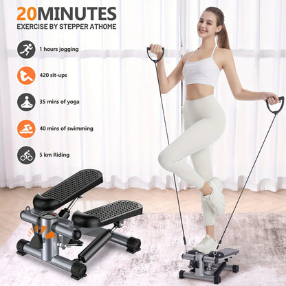 Indoor Fitness Equipment Exercise Steppers 350lbs Hydraulic Fitness Stair Multifunctional Climbing Pedal Machine Mini Stepper