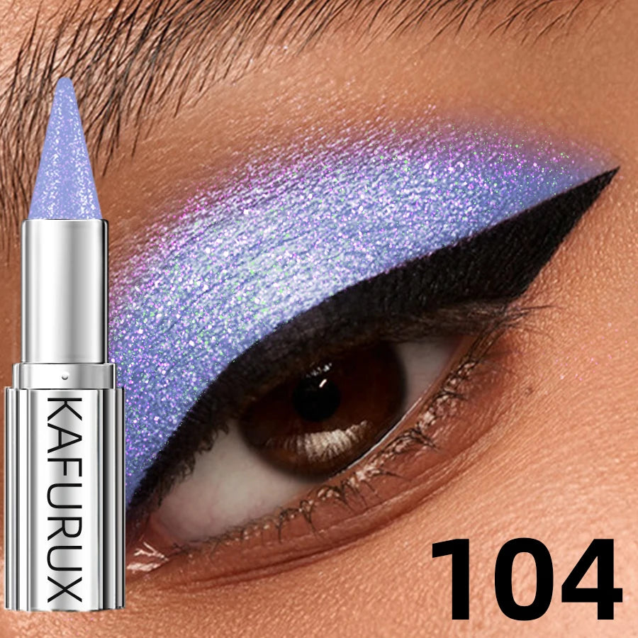 12 Colors Metallic White Black Purple Eyeshadow Pencil Glitter 1pc Liner Pen Highligter Long Lasting Blue Cream Eye...