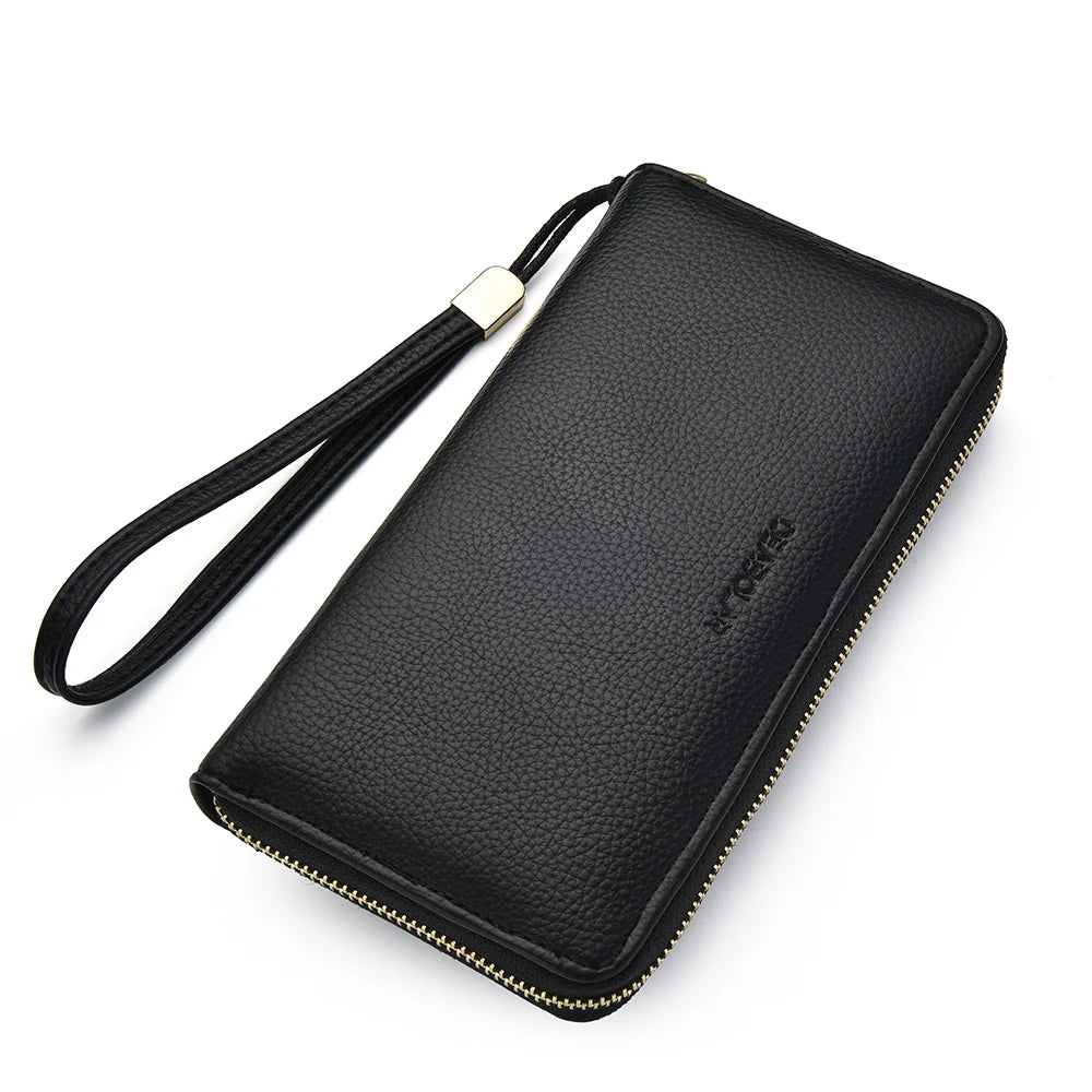 Men Wallets Long Style High Quality Card Holder Male Purse Zipper Large Capacity Brand PU Leather Wallet For Men