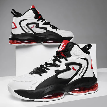 Men's Basketball Shoes Breathable Cushioning Non-Slip Wearable Runing Shoes Gym Training Athletic Basketball Sneakers for Women