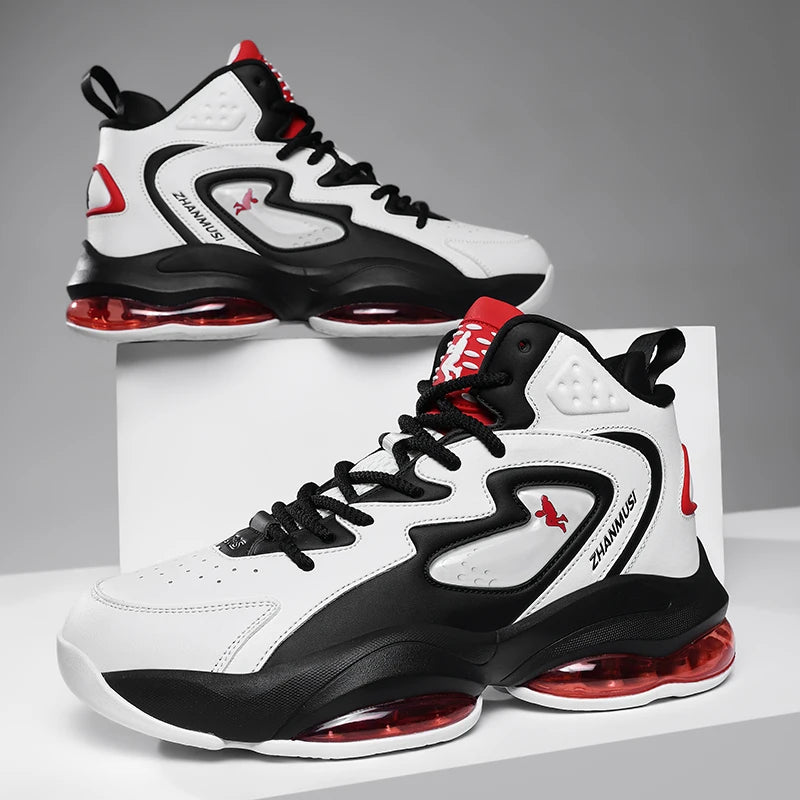 Men's Basketball Shoes Breathable Cushioning Non-Slip Wearable Runing Shoes Gym Training Athletic Basketball Sneakers for Women
