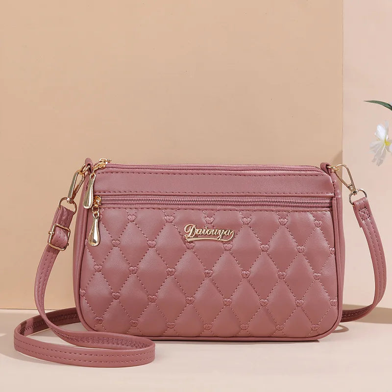 Embroidery Messenger Bags Women Leather Handbags Bags for Women Sac a Main Ladies hair ball Hand Bag - Kimlud