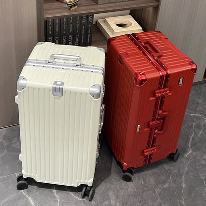 30-36 inch Large Capacity Suitcase 26 Aluminum Frame Luggage Thickened ABS+PC Trolley Case 20'' Carry-on Luggage with...