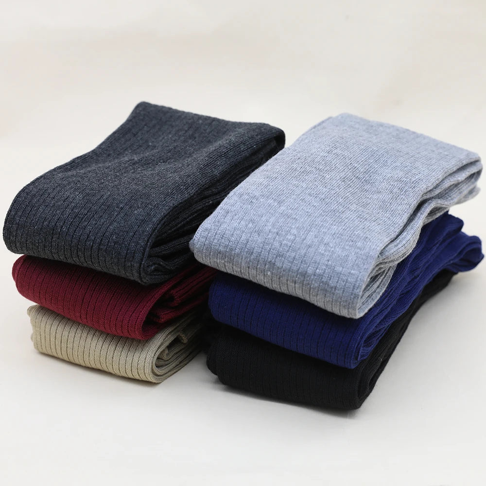 Women's Winter High Stockings Warm over Knee Soft Wool Stockings Cotton Striped Long Socks Thigh Stocking Lolita Thick Warm Sock - Kimlud
