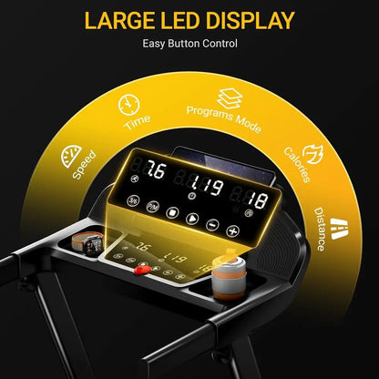 16% Incline 4-in-1 Foldable Treadmill with Triple-Sole, 3.0HP, Suitable for Home and Office, 400 lbs Capacity | Kimlud...
