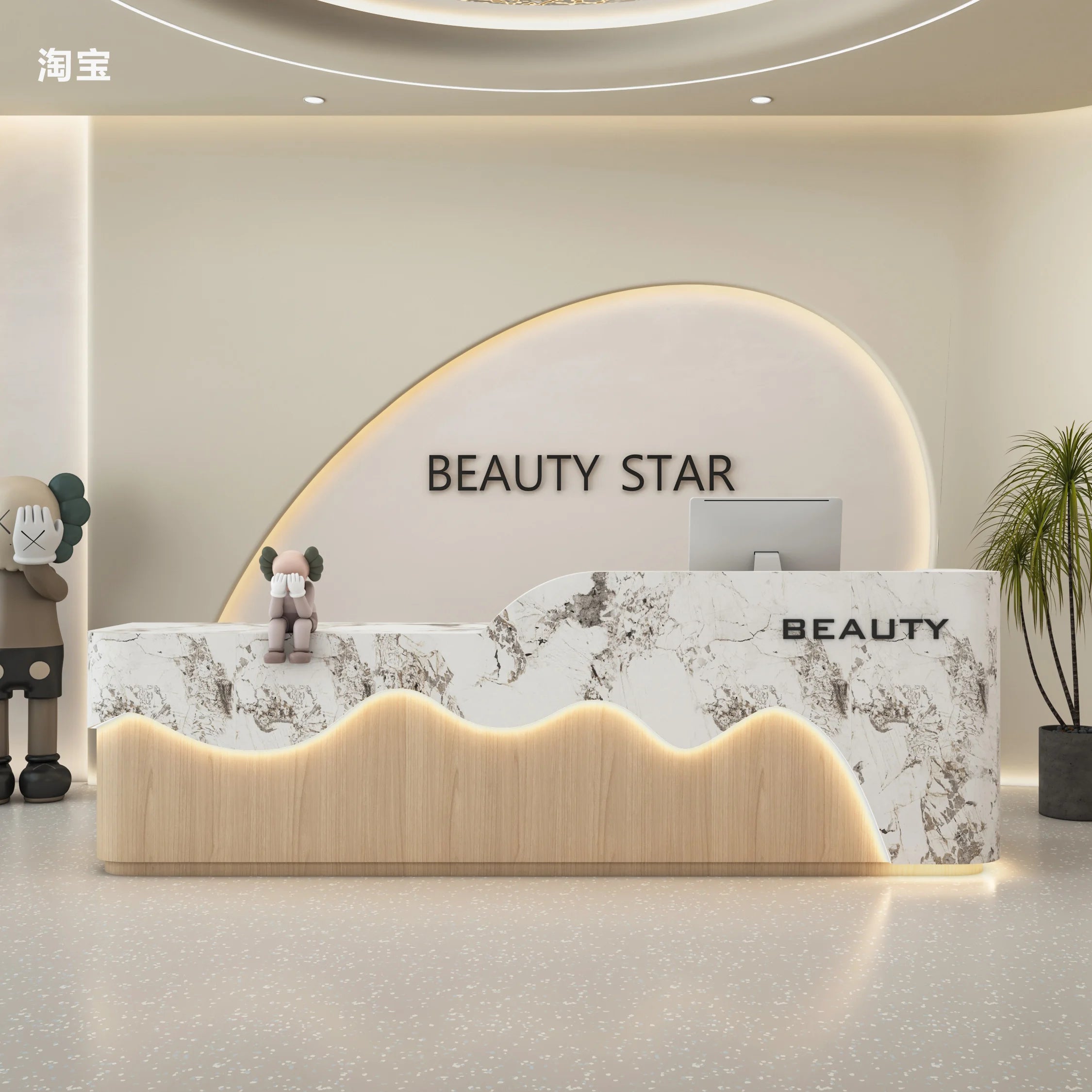 Executive Curved Reception Desks White Design Best Display Reception Desks Shelves Beauty Comptoire Accueil Commercial Furniture