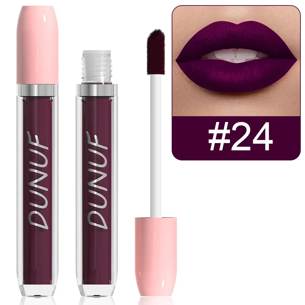 25 Color Velvet Matte Lipstick Liquid Waterproof Sexy Red Matte Lip Glaze Non-Stick Halloween Makeup Not Easy To Fade...