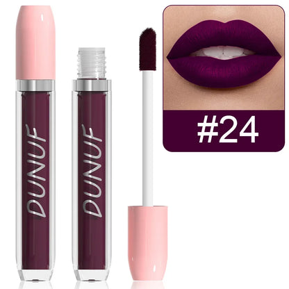 25 Color Velvet Matte Lipstick Liquid Waterproof Sexy Red Matte Lip Glaze Non-Stick Halloween Makeup Not Easy To Fade...