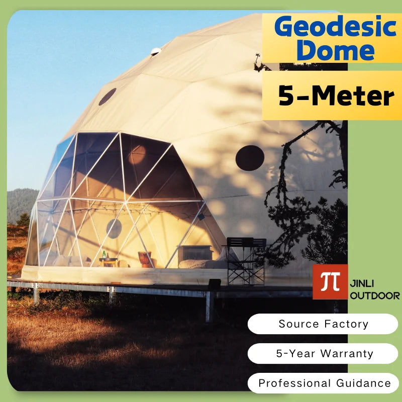 Free Global Shipping 5 Meters Diameter Geodesic Dome Tent 1-2 People Spherical Tent Hotel Resort Outdoor Luxury Glamping Dome - Kimlud
