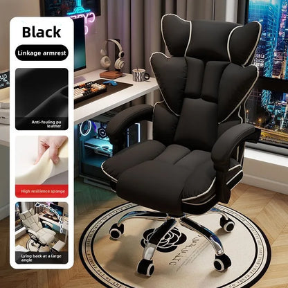Lift Backrest Computer Chair Comfortable Sedentary Desk Sofa Chair for Boys Gaming Home Office Living Room Bedroom