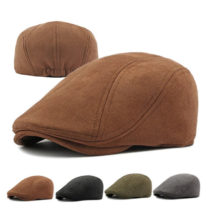 Fashion Berets Men Women Spring Autumn Suede Hats Herringbone Flat Cap Classical Artist Painter Hat Male Female Beret...