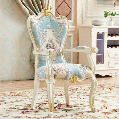 European Solid Wood Dining Chair Princess Lazy Throne Luxury Lounge Chair Fashion Butterfly Ergonomic Muebles Entrance Furniture - Kimlud