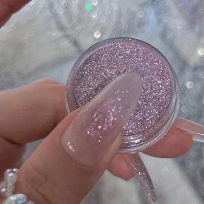 1Pcs Shimmer Gold/Rose Holographic Mica Nail Flakes Chrome Opal Iridescent Nail Glitter 0.5g Nail Epoxy Nail Gel Polish Powder