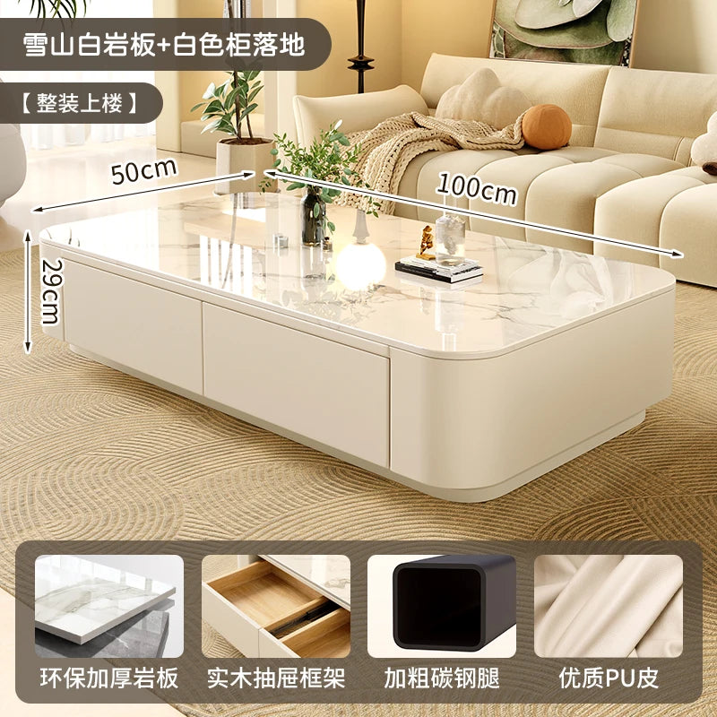 Cheap Cute Coffee Table Clear Simple Designer Modern Luxury Decoration Side Table Writing Mesas Bajas Living Room Furniture - Kimlud