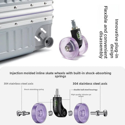 20/24/26/28 Inch Fashion Wide Handle Travel Suitcase Luggage with Cup Holder Suitcase Trip Cabin TSA Customs Lock Trolley Case